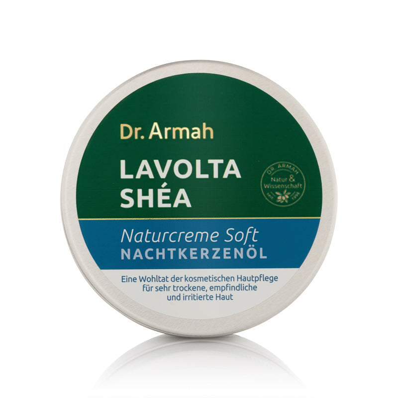 Lavolta Shea Naturcreme Soft mit Nachtkerzenöl, Sheabutter und Vitamin E für trockene und sensible Haut