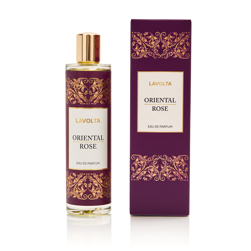 Lavolta Oriental Rose Eau de Parfum mit  Weihrauch, Rose, Vanilleholz, Sandelholz und Myrrhe